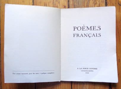 Poèmes français.