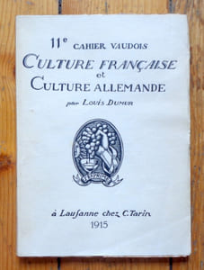 Culture française et culture allemande.