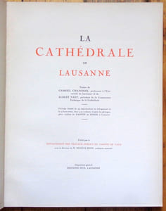 La Cathédrale de Lausanne. 