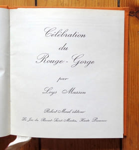 Célébration du rouge-gorge. 
