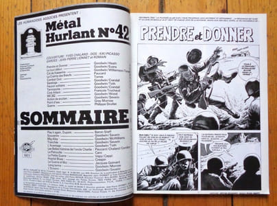 Métal hurlant 42. Hors série, spécial guerre.