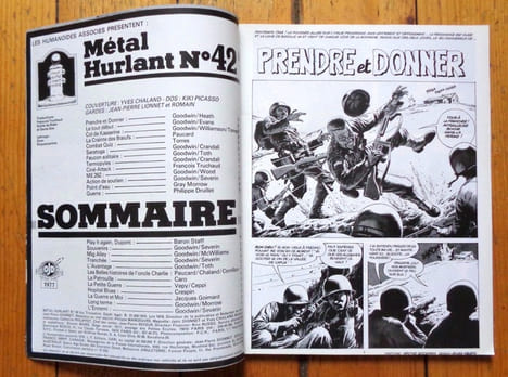 Métal hurlant 42. Hors série, spécial guerre.. Collectif - Goodwin, Heath, Evans, Williamson, Torres, Crandall, Toth, Truchaud, Wood, Severin, Morrow, ...