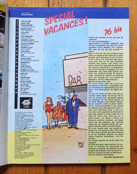 Métal hurlant 76bis - Hors-série spécial vacances. 18 récits complets !! . Collectif - Yves Chaland, Serge Clerc, Frank Margerin, Eberoni, Frada, ...