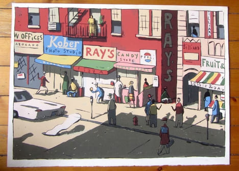 Ray's Pizza. Sérigraphie.. Avril François: 