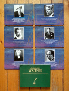 Famous Irish writers. Six placemats. 