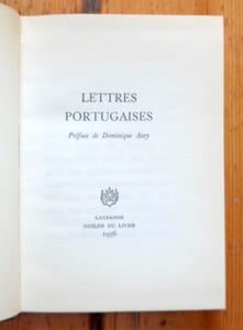 Lettres portugaises.