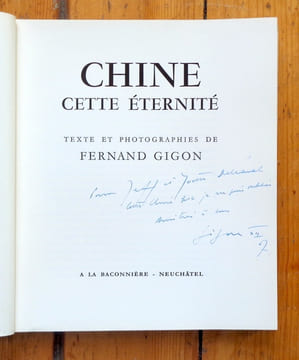 Chine cette éternité. . Gigon Fernand: