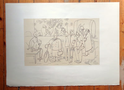 Fresque dessinée par Géa Augsbourg pour la maison de la Radio Lausanne.