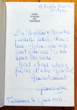 Jura, le temps des imposteurs. . Aubry Geneviève: