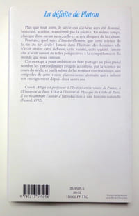 La défaite de Platon ou La science au XXe siècle. 
