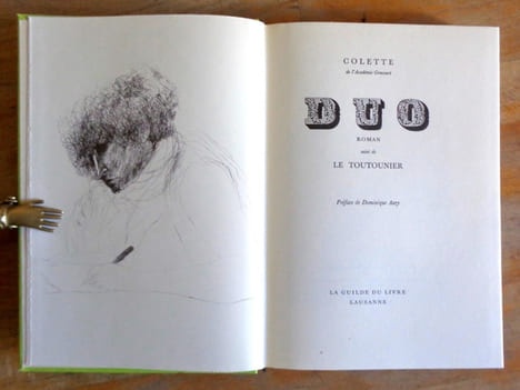 Duo. Roman, suivi de Le toutounier. Préface de Dominique Aury. . Colette: