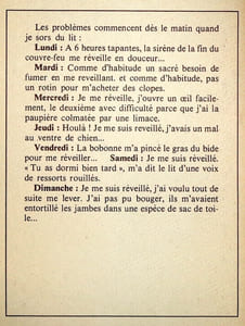C'est tous les jours pareil.