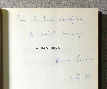 Alban Berg. . Barilier Etienne: