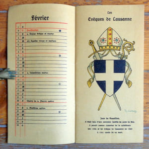 Calendrier héraldique vaudois 1908.