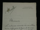Henriette de Belgique - Lettre autographe sign&eacute;e WW1 R&eacute;fugi&eacute;s Roi Albert - 1914. Henriette de Belgique