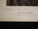Portrait Mme de S&eacute;gur par Caret - Photoglyptie + Texte. Comtesse de S&eacute;gur (n&eacute;e Rostopchine)
