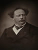 Portrait Dumas Fils par Fontaine - Photoglyptie + Texte. Alexandre Dumas Fils