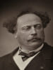 Portrait Dumas Fils par Fontaine - Photoglyptie + Texte. Alexandre Dumas Fils