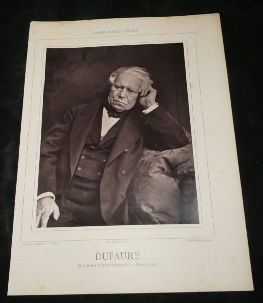 Portrait Dufaure par Adam Salomon - Photoglyptie - Galerie contemporaine. Adam Salomon
