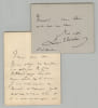 Ludovic Hal&eacute;vy - Lettre et carte autographes sign&eacute;es - &Agrave; un ami - Non dat&eacute;es. Ludovic Hal&eacute;vy
