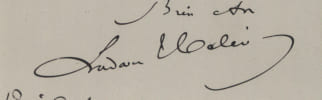 Ludovic Hal&eacute;vy - Lettre et carte autographes sign&eacute;es - &Agrave; un ami - Non dat&eacute;es. Ludovic Hal&eacute;vy