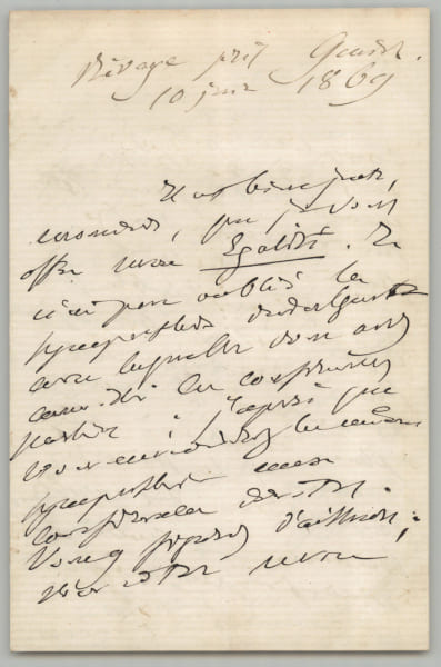 Ag&eacute;nor de Gasparin - Lettre autographe sign&eacute;e - L'&Eacute;galit&eacute; - 1869. Ag&eacute;nor de Gasparin