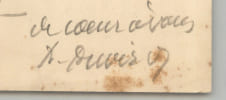 Lettre autographe sign&eacute;e - &Agrave; un ami - XIXe si&egrave;cle. Pierre Puvis de Chavannes