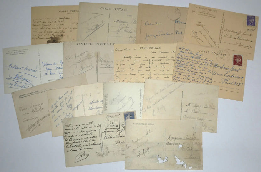 Lot de 14 cartes postales autographes &agrave; Maryse Basti&eacute; et Guy Bart - Aviation. Maryse Basti&eacute; ; Guy Bart