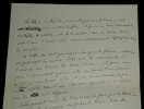 Sacha Guitry - Manuscrit autographe Po&egrave;mes en prose Ville de B&acirc;le & de Pau Rhin. Sacha GUITRY