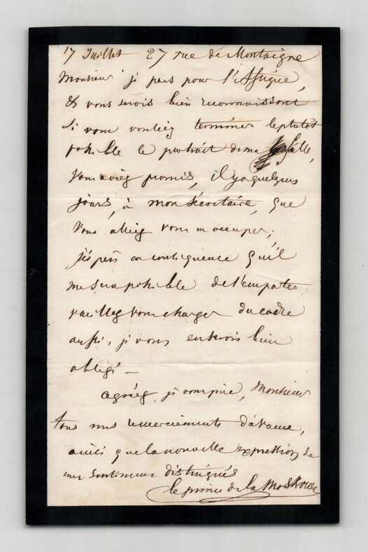 Napol&eacute;on Joseph Ney - Lettre autographe sign&eacute;e. Napol&eacute;on Joseph NEY