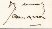 James Mason - LETTRE AUTOGRAPHE SIGN&Eacute;E &Agrave; Claude Armand grand collectionneur. James MASON