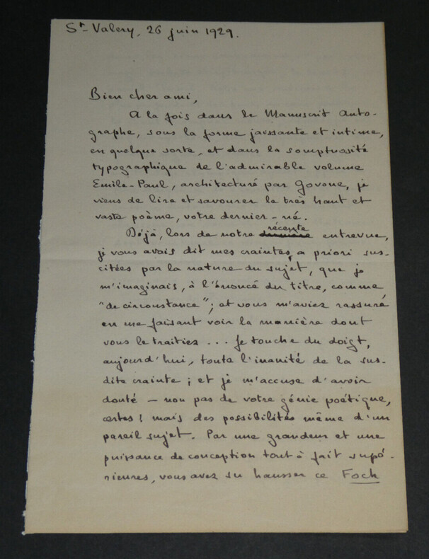 Th&eacute;o Varlet - Po&egrave;te - LETTRE AUTOGRAPHE SIGN&Eacute;E - FOCH - 1929 - 3pages. Th&eacute;o VARLET