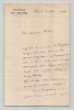 Auguste BURDEAU , - LETTRE AUTOGRAPHE SIGN&Eacute;E &Agrave; Monsieur RISLER 1886. Auguste-Laurent BURDEAU