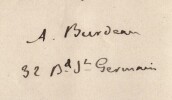 Auguste BURDEAU , - LETTRE AUTOGRAPHE SIGN&Eacute;E &Agrave; Monsieur RISLER 1886. Auguste-Laurent BURDEAU