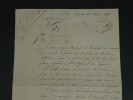 Louis V Joseph de Bourbon-Cond&eacute; - Lettre sign&eacute;e &agrave; M. le Mar&eacute;chal Duc de Dalmatie. Louis V Joseph de Bourbon-Cond&eacute;