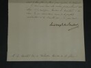 Louis V Joseph de Bourbon-Cond&eacute; - Lettre sign&eacute;e &agrave; M. le Mar&eacute;chal Duc de Dalmatie. Louis V Joseph de Bourbon-Cond&eacute;