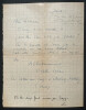 Violette LEDUC, Auteure - LETTRE AUTOGRAPHE SIGN&Eacute;E A Adriana SALEM. Violette LEDUC