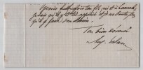 Auguste Lalance - Fragment de lettre autographe sign&eacute;. Auguste LALANCE