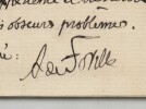 Alfred Fouill&eacute;e - Lettre autographe sign&eacute;e - Crise agricole & Aisne - Paris 1885. Alfred FOUILL&Eacute;E