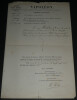 Napol&eacute;on, D&eacute;cret sign&eacute; Jacques Pierre Charles ABBATUCCI Famille corse  1857. Jacques Pierre Charles ABBATUCCI