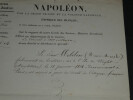 Napol&eacute;on, D&eacute;cret sign&eacute; Jacques Pierre Charles ABBATUCCI Famille corse  1857. Jacques Pierre Charles ABBATUCCI
