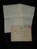 J&eacute;r&ocirc;me Carcopino , Historien - DEUX LETTRES AUTOGRAPHES SIGN&Eacute;ES - 1946-1947. J&eacute;r&ocirc;me CARCOPINO