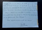 DE CHAMBURE Genevi&egrave;ve - LETTRE AUTOGRAPHE SIGN&Eacute;E &Agrave; SON AMIE Antoinette BUCQUET. Genevi&egrave;ve de CHAMBURE