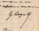 Paul Georges Louis Berger - Lettre autographe sign&eacute;e &agrave; Mr Risler - 1890. Paul Georges Louis BERGER