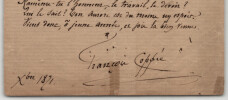 Fran&ccedil;ois Copp&eacute;e - Po&egrave;me autographe sign&eacute; - "Vieil Aigle allemand" - 1871. Fran&ccedil;ois COPP&Eacute;E