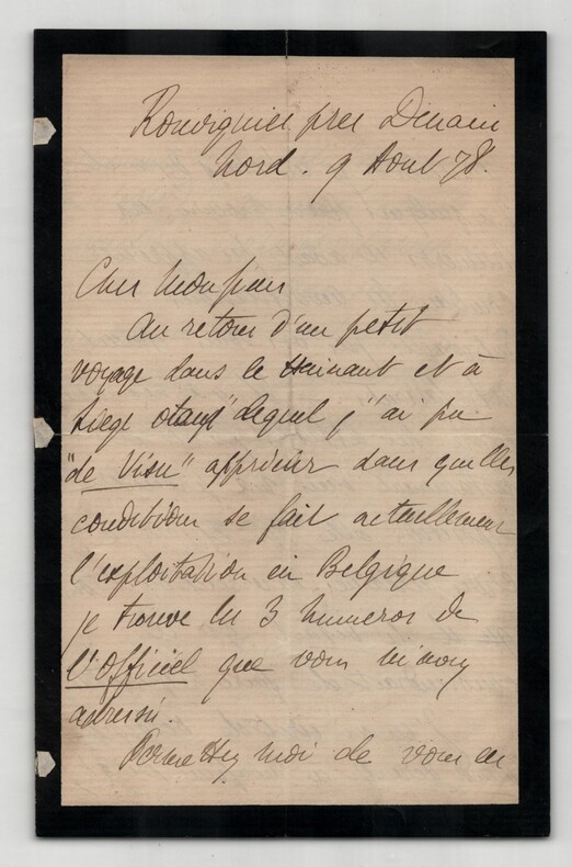 Henri Schneider - Lettre autographe sign&eacute;e - 1878. Henri SCHNEIDER