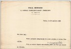 Paul Morand - Lettre dactylographi&eacute;e sign&eacute;e &agrave; Thierry Maulnier - 1935. Paul MORAND