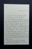 Roger MARTIN DU GARD - LETTRE AUTOGRAPHE SIGN&Eacute;E, DEPUIS BELL&Ecirc;ME, 1925. Roger MARTIN DU GARD