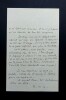 Roger MARTIN DU GARD - LETTRE AUTOGRAPHE SIGN&Eacute;E, DEPUIS BELL&Ecirc;ME, 1925. Roger MARTIN DU GARD