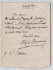 Alphonse Duvernoy - Ensemble de 5 lettres autographes sign&eacute;es. Alphonse DUVERNOY